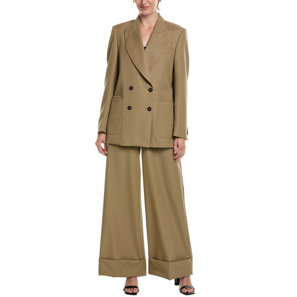 Officine Générale Womens  Saliana Ottoman Wool Jacket, Brown